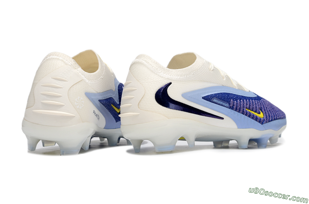 Nike Phantom 6 Elite Low FG Firm Ground Soccer Cleats - Blue/White/Yellow 6