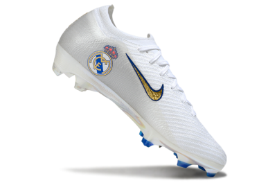 Nike Air Zoom Mercurial Vapor 16 Elite FG Firm Ground Soccer Cleats - White/Gold/Blue