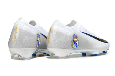 Nike Air Zoom Mercurial Vapor 16 Elite FG Firm Ground Soccer Cleats - White/Gold/Blue