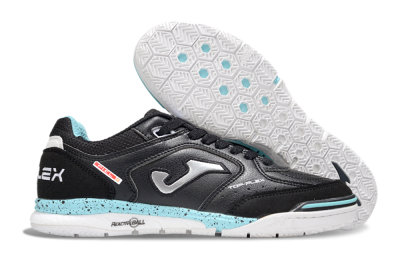 Joma Top Flex IC Indoor & Futsal Soccer Shoes - Black/Silver/Jade