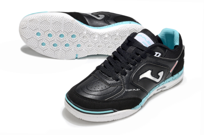 Joma Top Flex IC Indoor & Futsal Soccer Shoes - Black/Silver/Jade