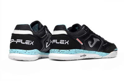 Joma Top Flex IC Indoor & Futsal Soccer Shoes - Black/Silver/Jade