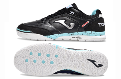 Joma Top Flex IC Indoor & Futsal Soccer Shoes - Black/Silver/Jade