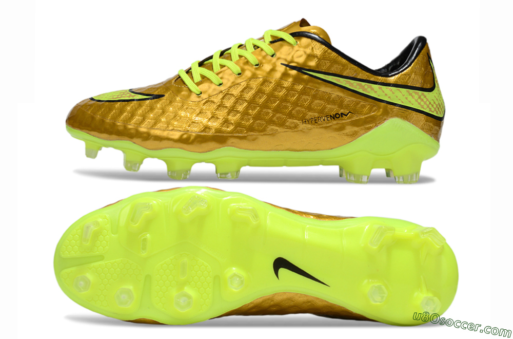 Nike Hypervenom Phantom Rgn SE FG Firm Ground Soccer Cleats - Gold/Black/Yellow 0