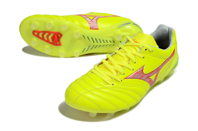Mizuno Morelia Neo 4 FG Firm Ground Soccer Cleats - Yellow/Red/White