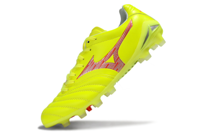 Mizuno Morelia Neo 4 FG Firm Ground Soccer Cleats - Yellow/Red/White