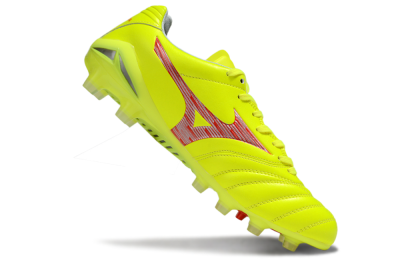 Mizuno Morelia Neo 4 FG Firm Ground Soccer Cleats - Yellow/Red/White