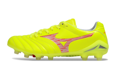 Mizuno Morelia Neo 4 FG Firm Ground Soccer Cleats - Yellow/Red/White