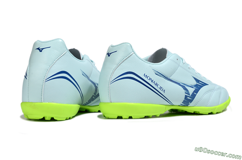 Mizuno Morelia Neo 4 TF Artificial Turf Soccer Shoes - Jade/Blue/Yellow 6