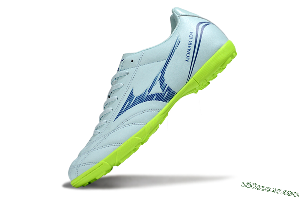 Mizuno Morelia Neo 4 TF Artificial Turf Soccer Shoes - Jade/Blue/Yellow 5