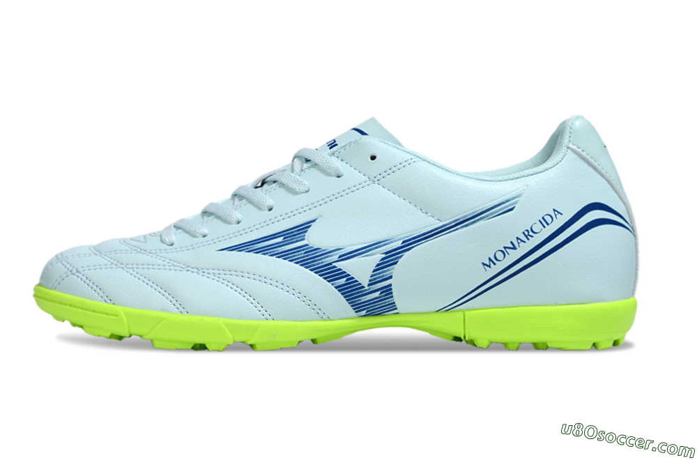 Mizuno Morelia Neo 4 TF Artificial Turf Soccer Shoes - Jade/Blue/Yellow 2
