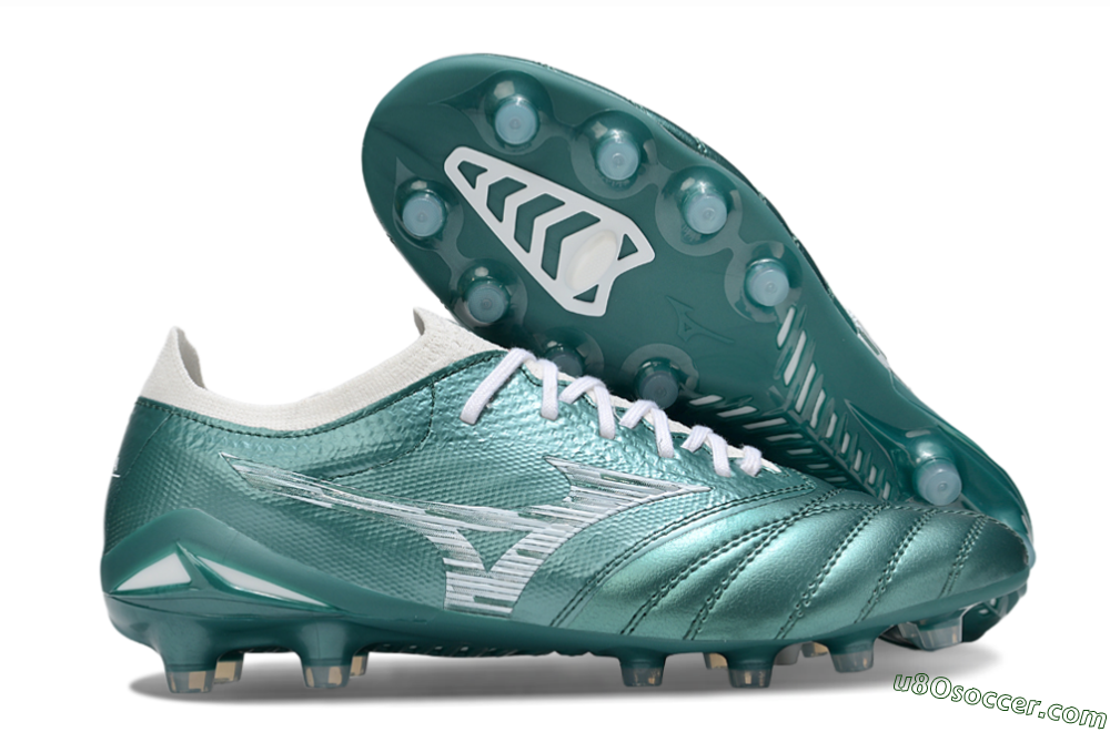 Mizuno Morelia Neo 4 FG Firm Ground Soccer Cleats - Jade/White 1