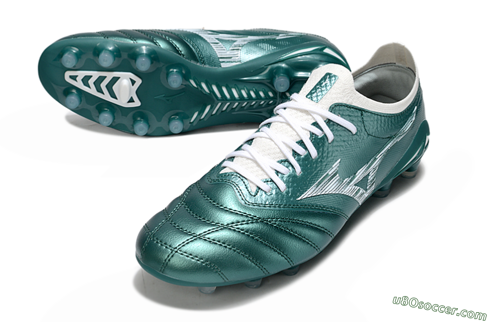 Mizuno Morelia Neo 4 FG Firm Ground Soccer Cleats - Jade/White 3