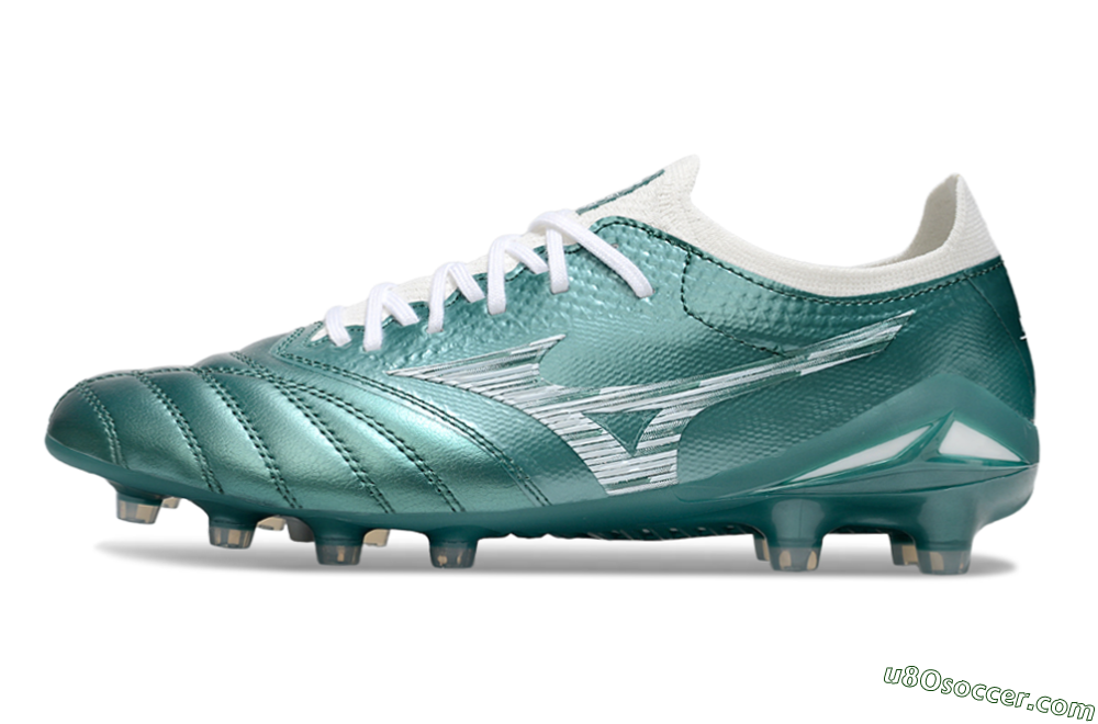 Mizuno Morelia Neo 4 FG Firm Ground Soccer Cleats - Jade/White 2