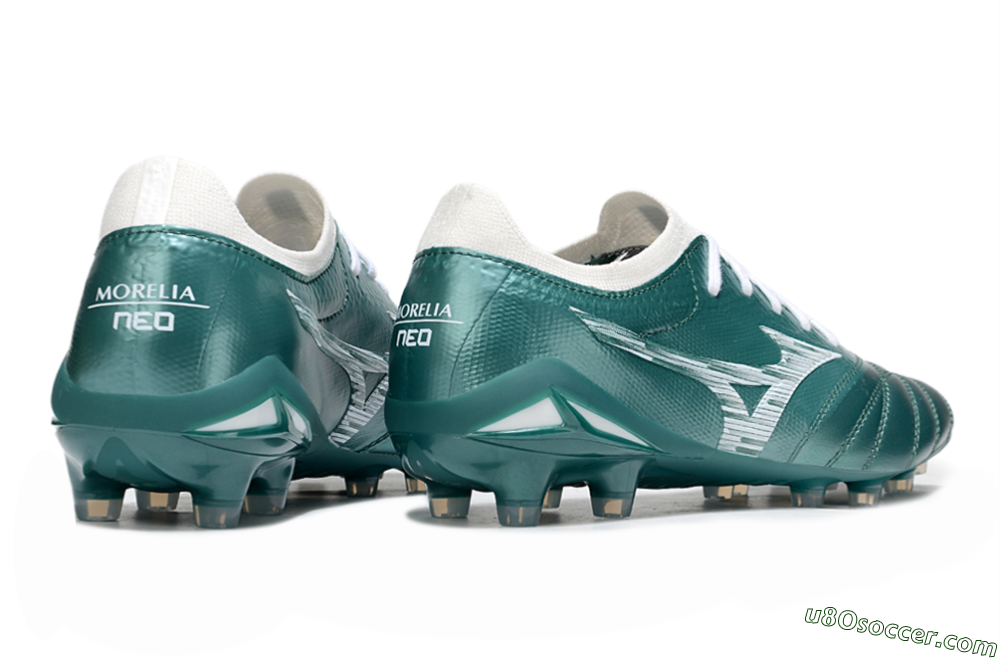 Mizuno Morelia Neo 4 FG Firm Ground Soccer Cleats - Jade/White 6