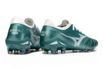 Mizuno Morelia Neo 4 FG Firm Ground Soccer Cleats - Jade/White