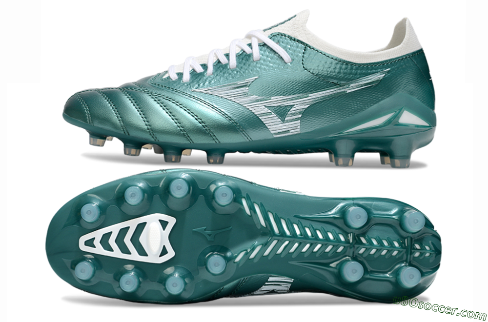 Mizuno Morelia Neo 4 FG Firm Ground Soccer Cleats - Jade/White 0