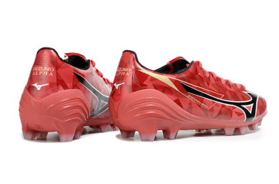 Mizuno Morelia Alpha Beta FG Firm Ground Soccer Cleats - Red/Black/White
