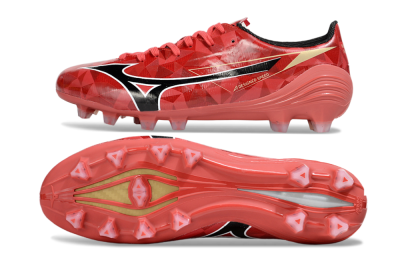 Mizuno Morelia Alpha Beta FG Firm Ground Soccer Cleats - Red/Black/White