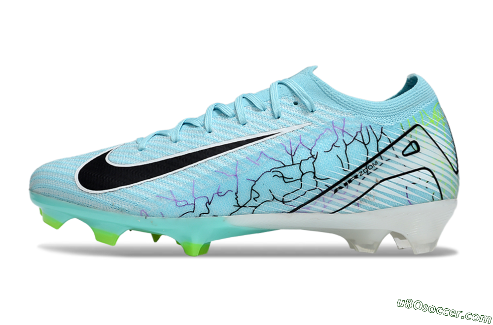 Nike Air Zoom Mercurial Vapor 16 Elite FG Firm Ground Soccer Cleats - Blue/Black/Silver 2