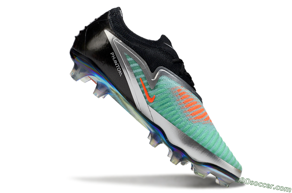 Nike Phantom 6 Low Elite FG Firm Ground Soccer Cleats - Black/Jade/Silver 4