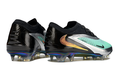 Nike Phantom 6 Low Elite FG Firm Ground Soccer Cleats - Black/Jade/Silver
