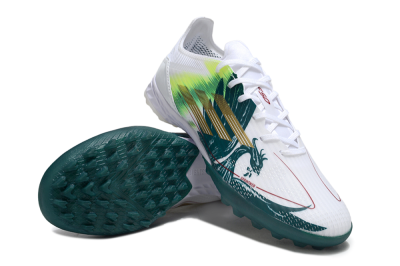 Adidas F50 Pro TF Artificial Turf Soccer Shoes - White/Green/Yellow