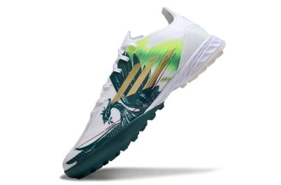 Adidas F50 Pro TF Artificial Turf Soccer Shoes - White/Green/Yellow