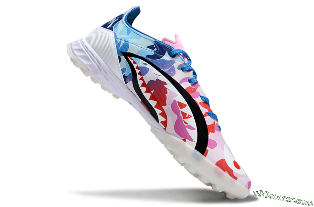 Adidas F50 Pro TF Artificial Turf Soccer Shoes - White/Red/Pink/Blue 4