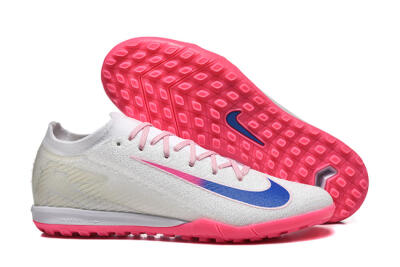 Nike Air Zoom Mercurial Vapor 16 Elite TF Artificial Turf Soccer Shoes - White/Blue/Pink