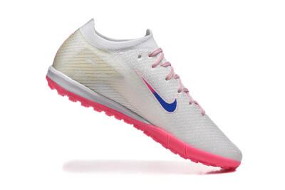 Nike Air Zoom Mercurial Vapor 16 Elite TF Artificial Turf Soccer Shoes - White/Blue/Pink
