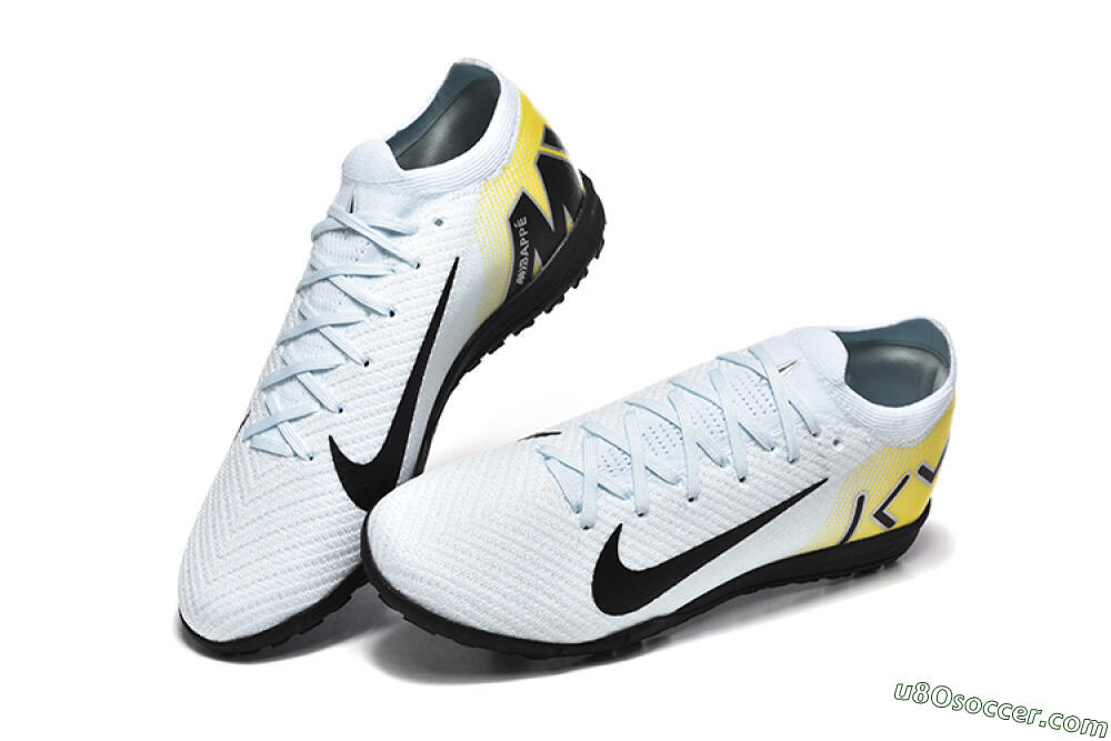 Nike Air Zoom Mercurial Vapor 16 Elite TF Artificial Turf Soccer Shoes - White/Black/Yellow 6