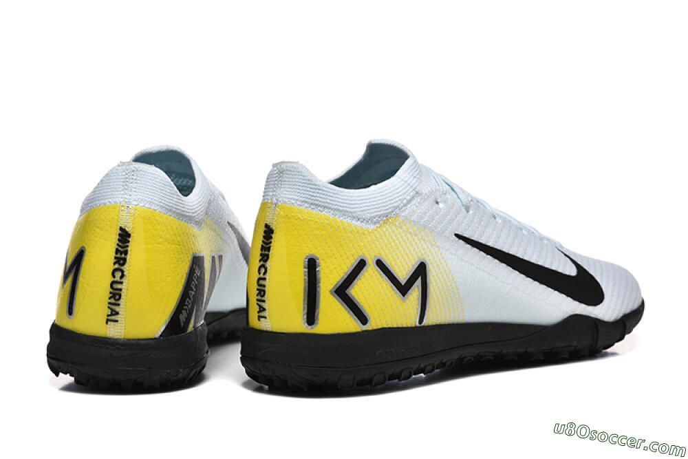 Nike Air Zoom Mercurial Vapor 16 Elite TF Artificial Turf Soccer Shoes - White/Black/Yellow 9