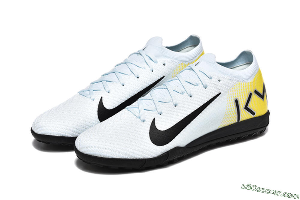 Nike Air Zoom Mercurial Vapor 16 Elite TF Artificial Turf Soccer Shoes - White/Black/Yellow 5