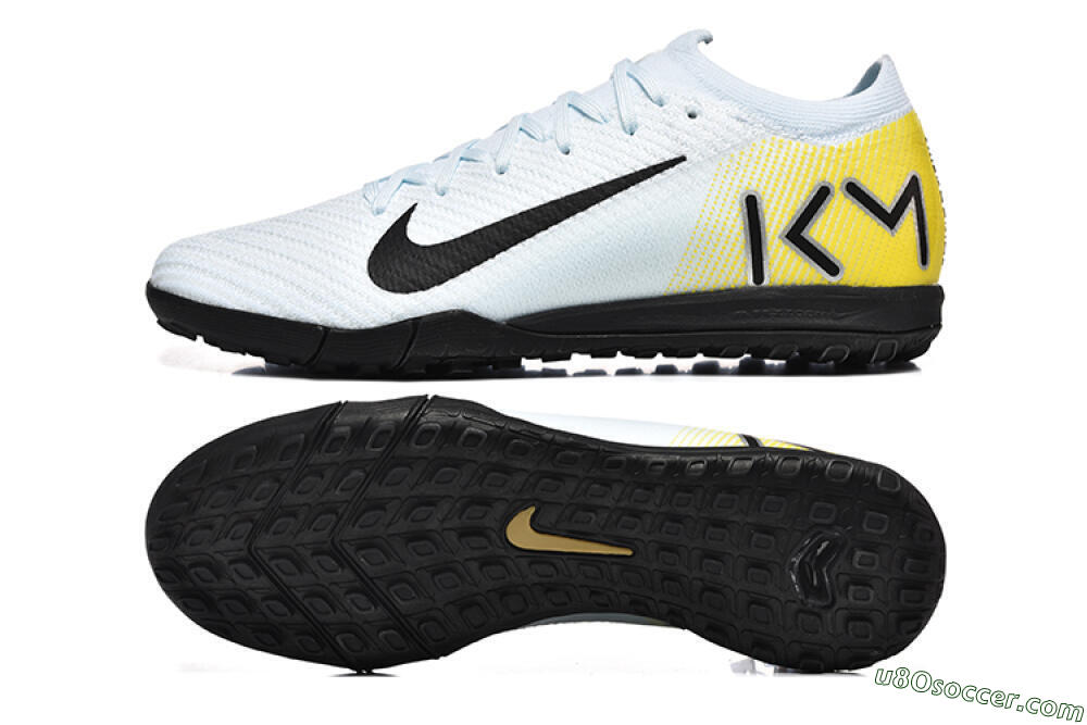 Nike Air Zoom Mercurial Vapor 16 Elite TF Artificial Turf Soccer Shoes - White/Black/Yellow 0