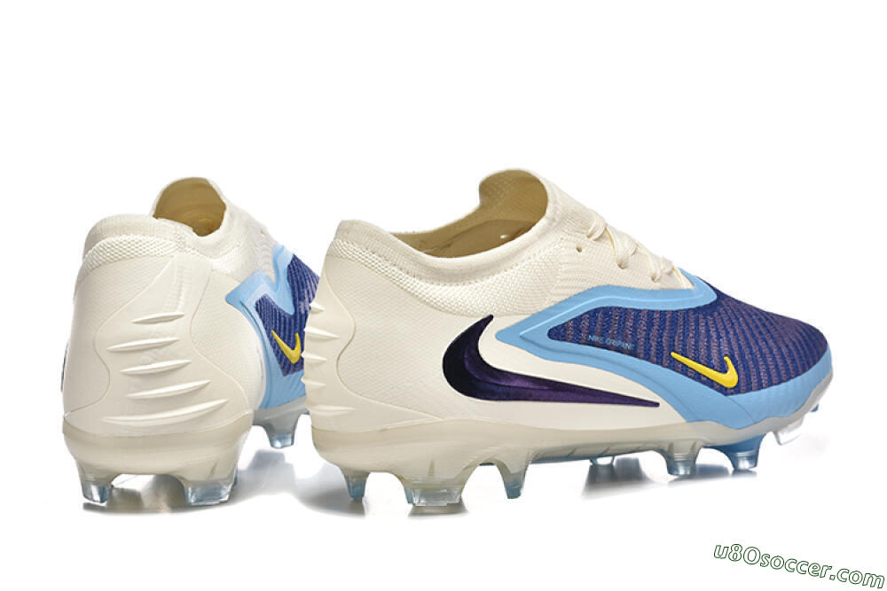 Nike Phantom 6 Elite Low FG Firm Ground Soccer Cleats - Blue/White/Black 9