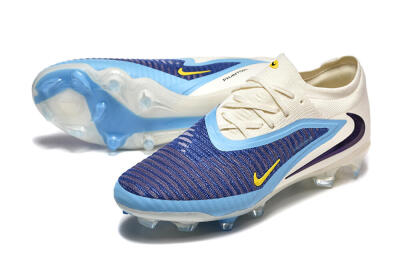 Nike Phantom 6 Elite Low FG Firm Ground Soccer Cleats - Blue/White/Black