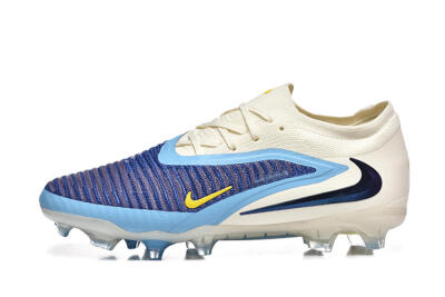 Nike Phantom 6 Elite Low FG Firm Ground Soccer Cleats - Blue/White/Black