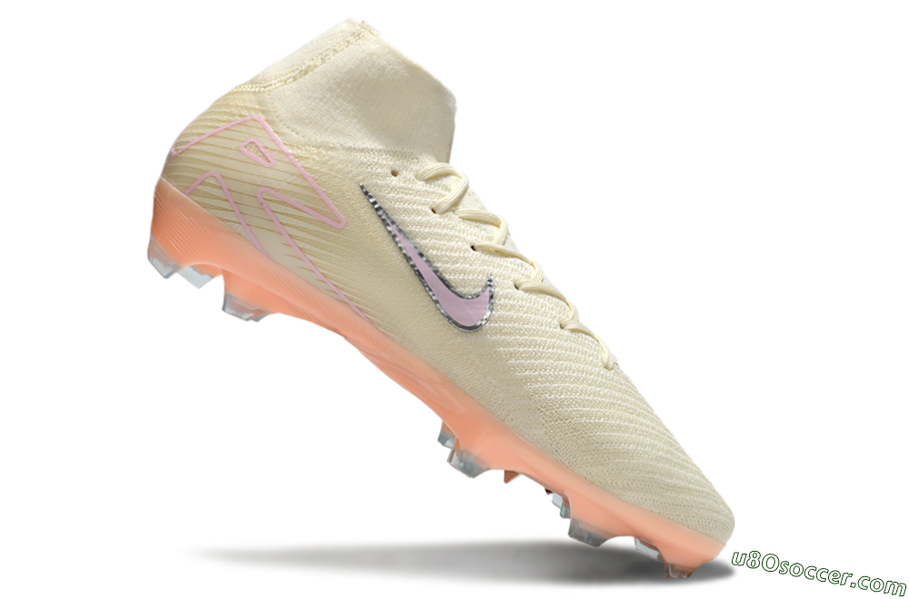 Nike Air Zoom Mercurial Superfly 10 Elite FG Firm Ground Soccer Cleats - Beige/Pink/Silver 4