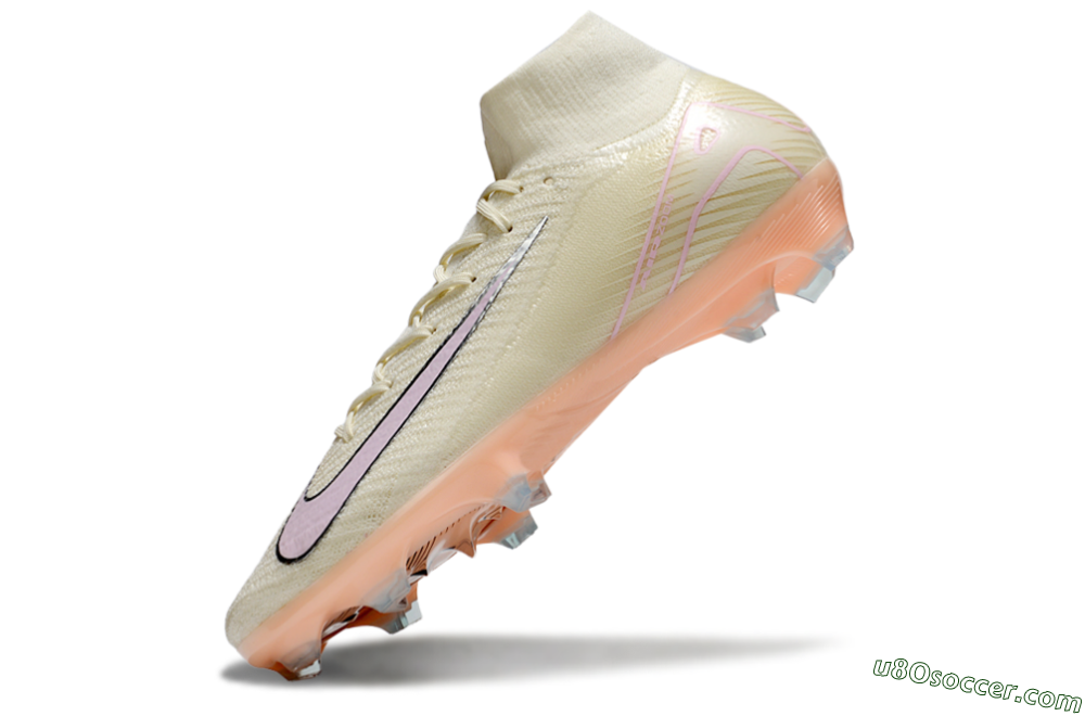 Nike Air Zoom Mercurial Superfly 10 Elite FG Firm Ground Soccer Cleats - Beige/Pink/Silver 5