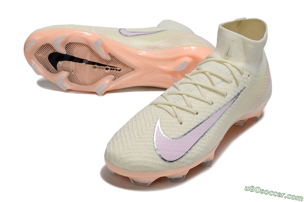 Nike Air Zoom Mercurial Superfly 10 Elite FG Firm Ground Soccer Cleats - Beige/Pink/Silver 3
