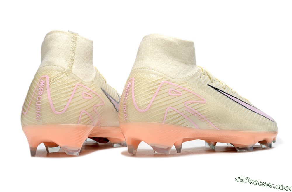 Nike Air Zoom Mercurial Superfly 10 Elite FG Firm Ground Soccer Cleats - Beige/Pink/Silver 6