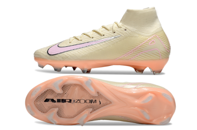 Nike Air Zoom Mercurial Superfly 10 Elite FG Firm Ground Soccer Cleats - Beige/Pink/Silver