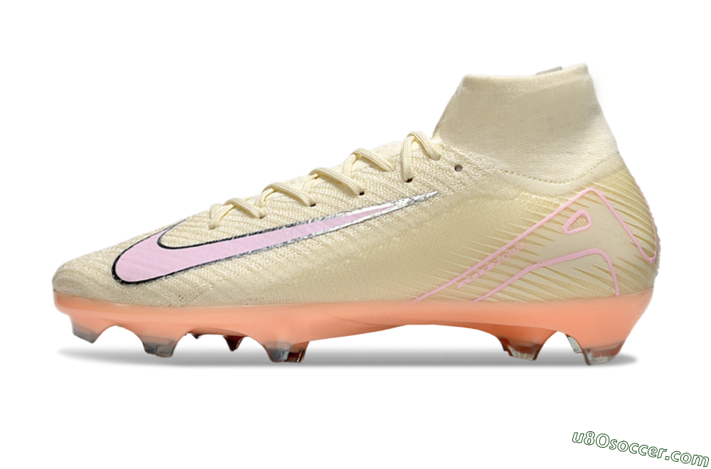 Nike Air Zoom Mercurial Superfly 10 Elite FG Firm Ground Soccer Cleats - Beige/Pink/Silver 2