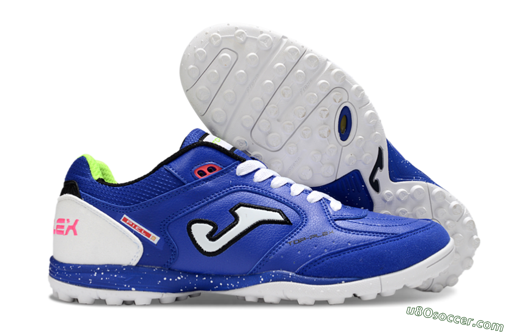 Joma Top Flex TF Artificial Turf Soccer Shoes - Blue/Silver/Black 1