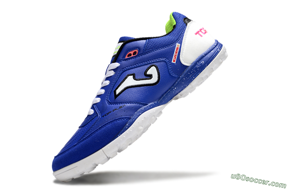Joma Top Flex TF Artificial Turf Soccer Shoes - Blue/Silver/Black 5