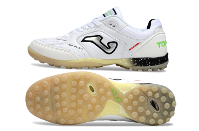 Joma Top Flex TF Artificial Turf Soccer Shoes - White/Silver/Black