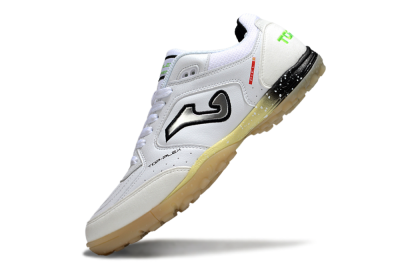 Joma Top Flex TF Artificial Turf Soccer Shoes - White/Silver/Black