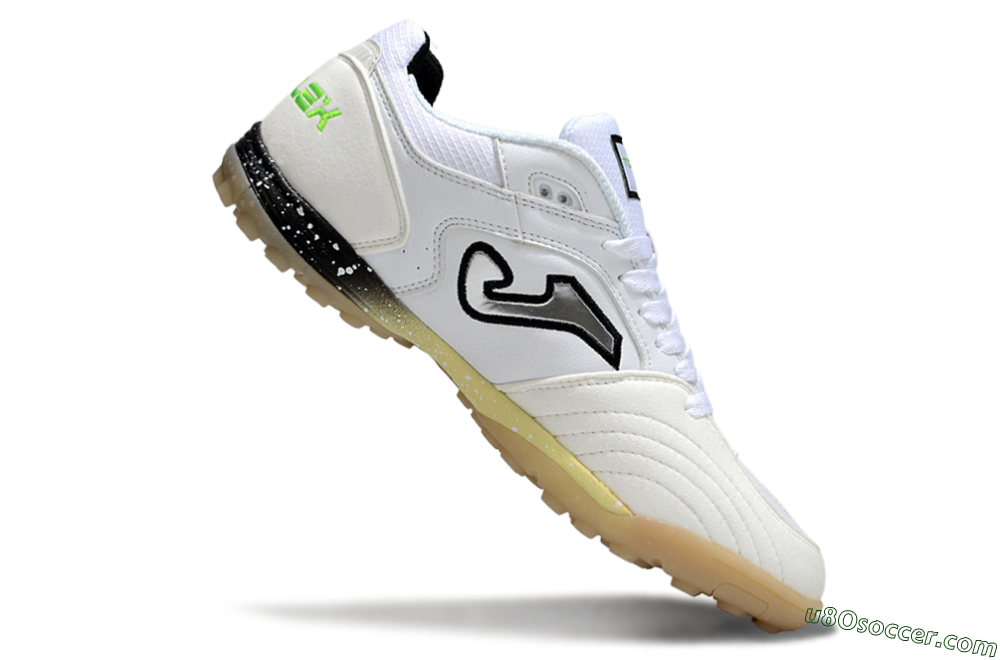 Joma Top Flex TF Artificial Turf Soccer Shoes - White/Silver/Black 4