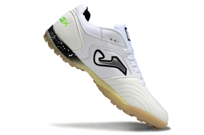 Joma Top Flex TF Artificial Turf Soccer Shoes - White/Silver/Black